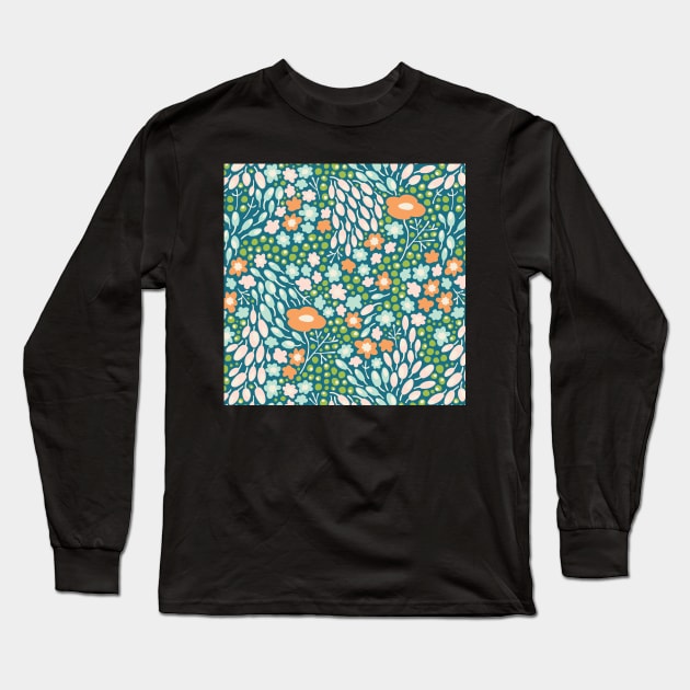 Spring Flower Field Long Sleeve T-Shirt by greenoriginals